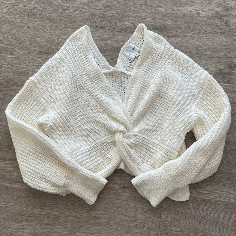 White Knot Sweater